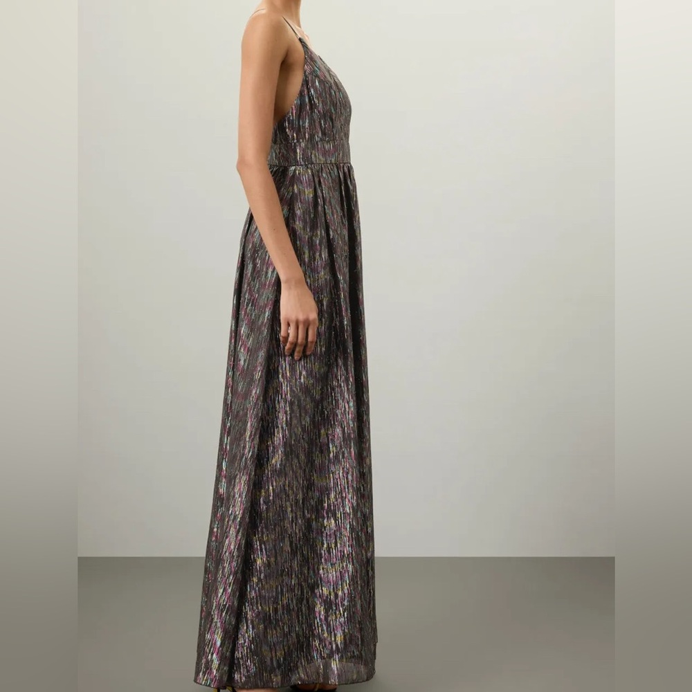 Aidan by Aidan Mattox Black Dress with Metalic Colors - Picture 2 of 15